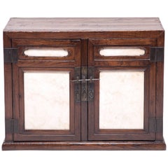 Chinese Chest with Marble Paneled Doors 2