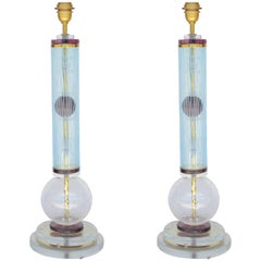 Vintage Pair of Murano Table Lamps 