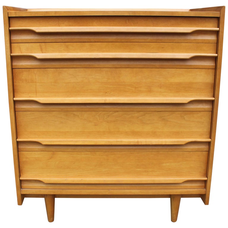 Pair Mid Century Modern Dressers by Crawford Furniture For Sale at 1stdibs