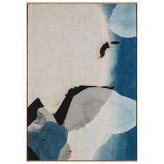 Indigo Dyed Linen Topography Panel by Mineral Workshop 11