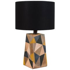 Hand-Painted Triangle Lamp by Mizrahi-Hellman Ceramics