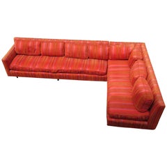 Handsome Dunbar Style Two-Piece Sectional Sofa, Mid-Century