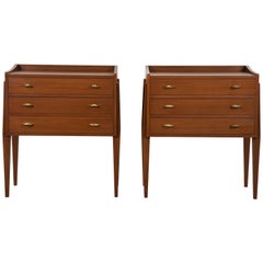 Pair of Teak Nightstands by Frode Holm for Illums Bulgihus 9