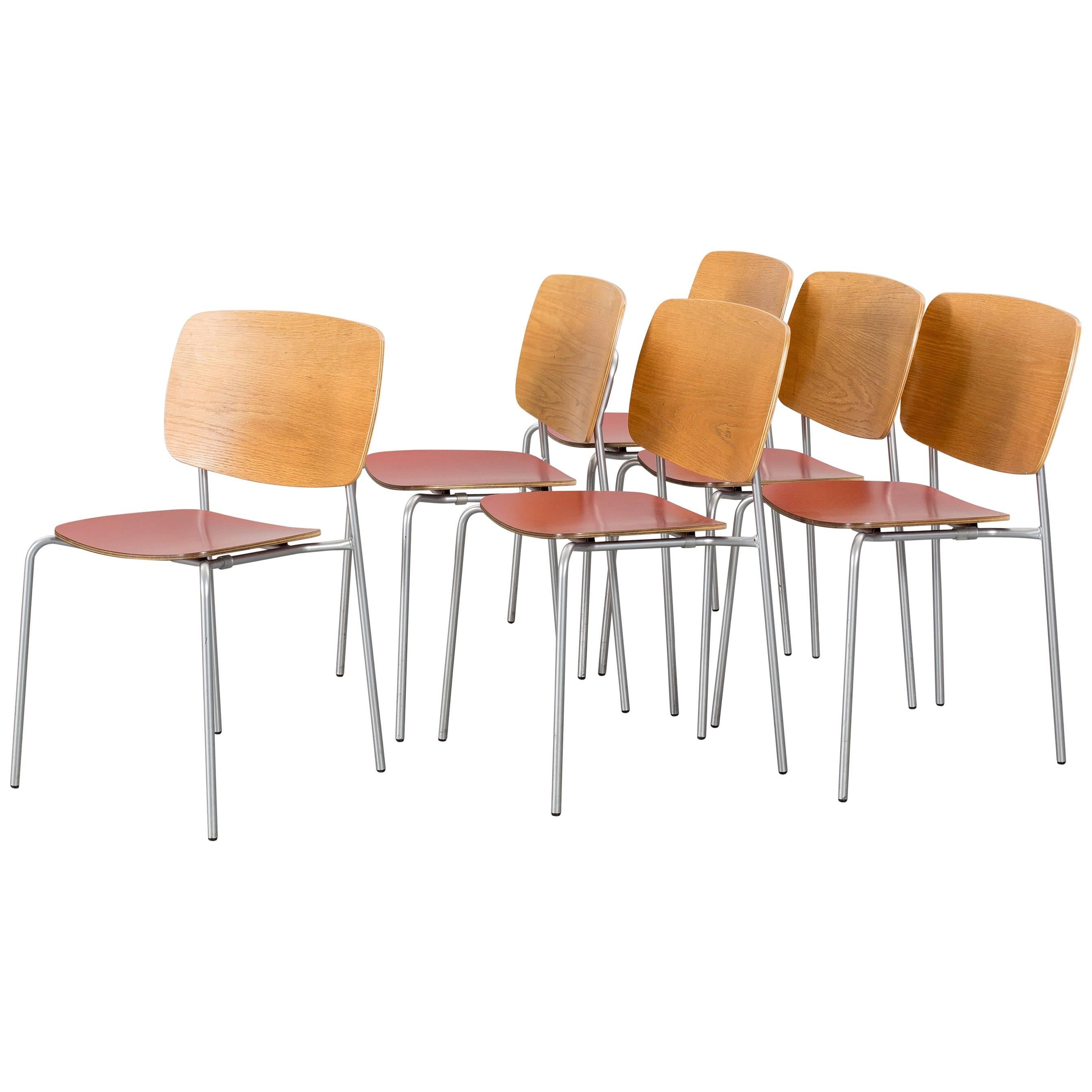 Set of Six Scandinavian Modern Chairs by Jonas Lindvall for Skandiform