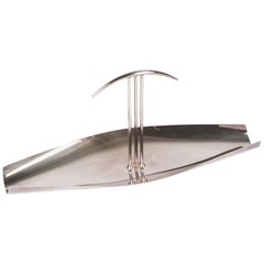 Silver Plate Oblong Serving Dish by Sabattini, Italian, 1960s