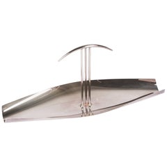Silver Plate Oblong Serving Dish by Sabattini, Italian, 1960s 2