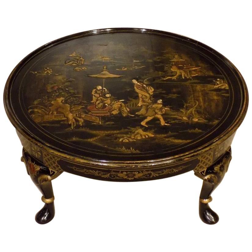 1920s Period Chinoiserie Lacquered Antique Coffee Table