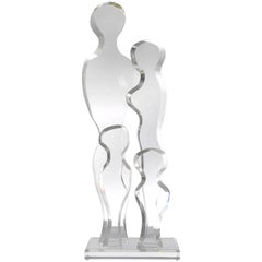 Mid Century Modern Lucite "Family" Figural Sculpture Statue after Hivo Van Teal