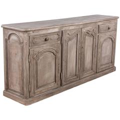Louis XIV Style Painted Walnut Enfilade Buffet, Early 1900s