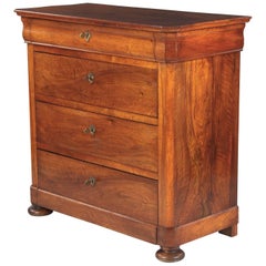 Louis Philippe Walnut Chest of Drawers, Mid-1800s