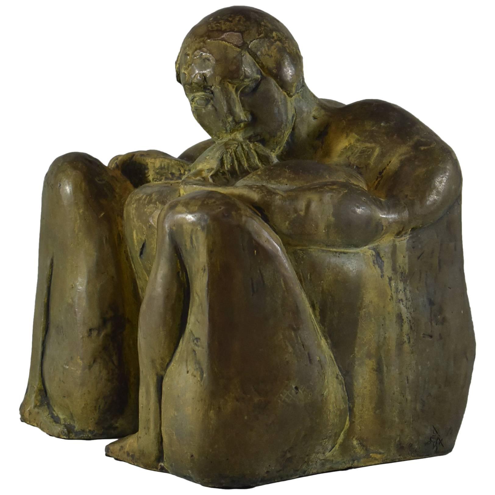 Modern Bronze Sculpture Signed and Numbered by Leonard Schwartz "57" 2/7