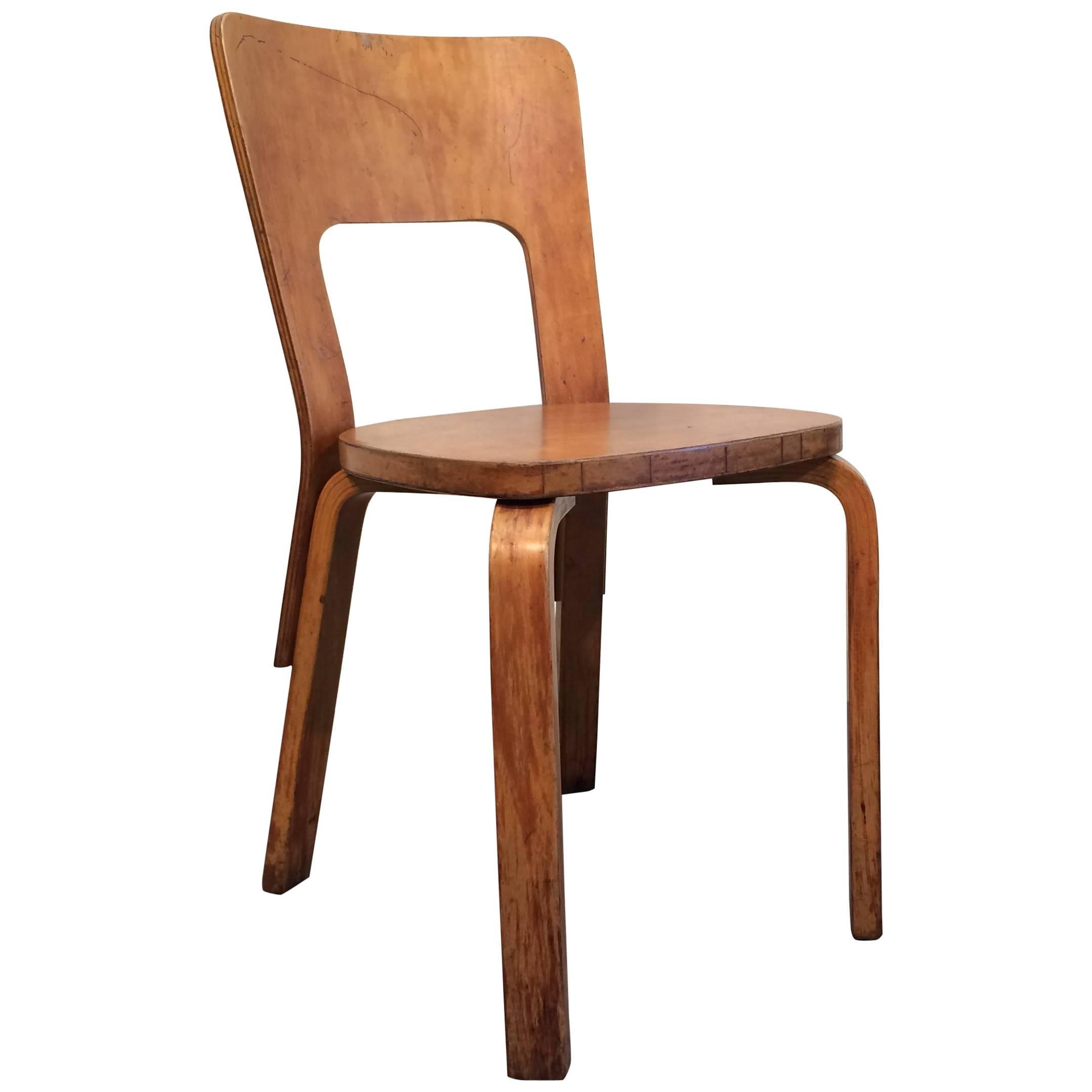 Early Alvar Aalto Desk or Side Chair 66