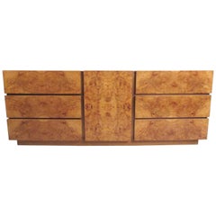 Mid-Century Modern Olive Burl Wood Dresser by Milo Baughman for Lane 1