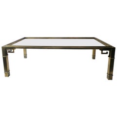 Mid-Century Mastercraft Greek Key Brass Rectangular Coffee Cocktail Table 1