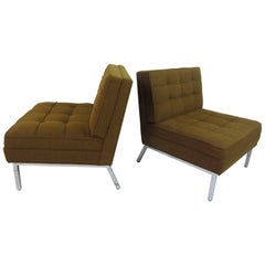 Pair of Slipper Chairs in the Manner of Florence Knoll