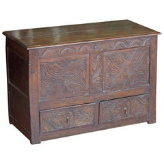 18th Century English Oak Mule Chest 2