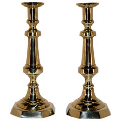 Early 19th Century Pair of Brass Candlesticks