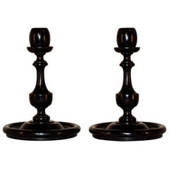 Victorian Pair of Turned Candlesticks