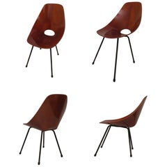 Four Chairs "Medea" by Vittorio Nobili, Italy, 1956 11