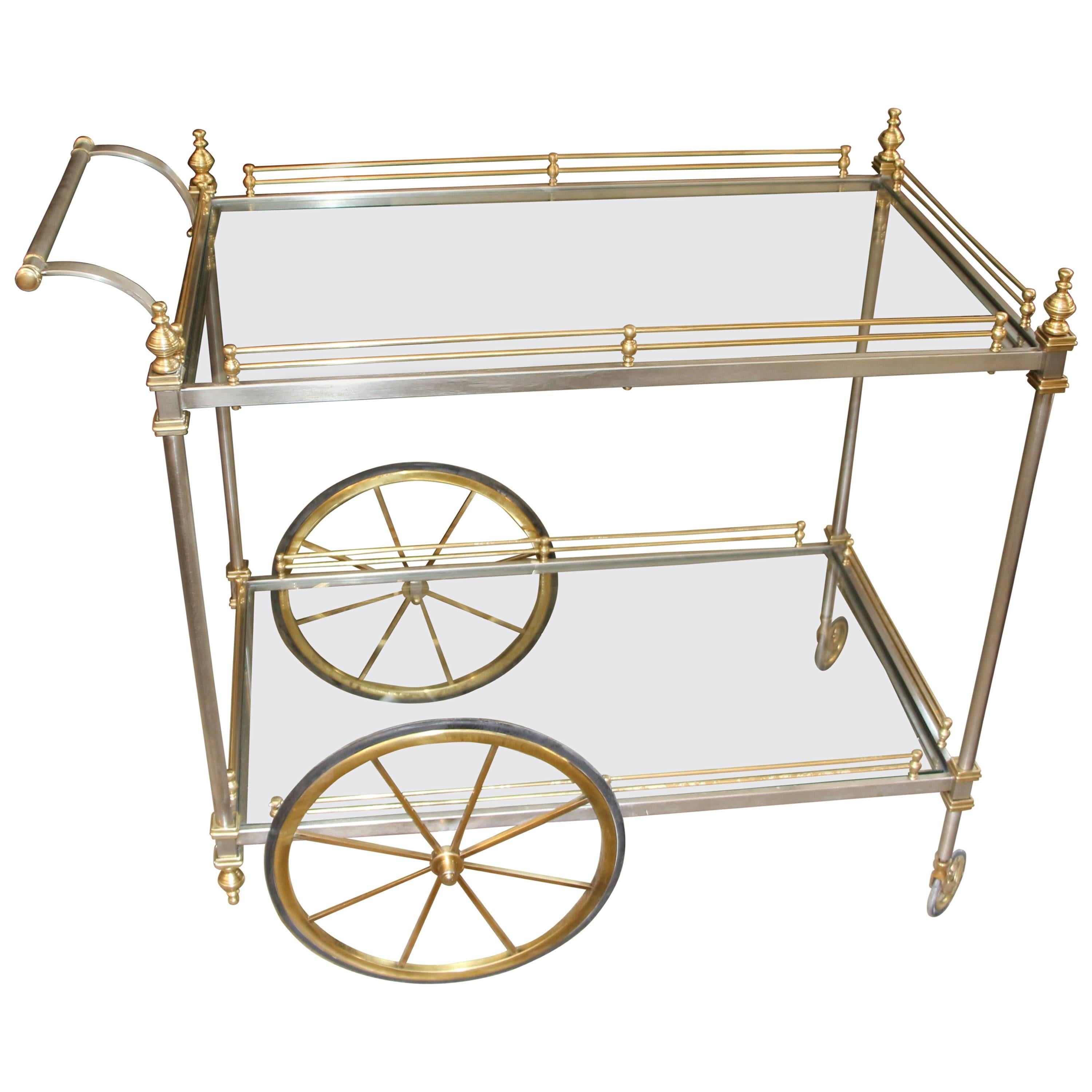 Brass and Steel Bar Cart