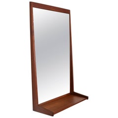 Danish Modern Teak Shelf Mirror Hansen 7