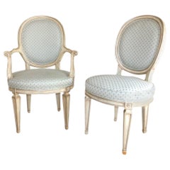 Set of Louis XV Style Oval Back Chairs