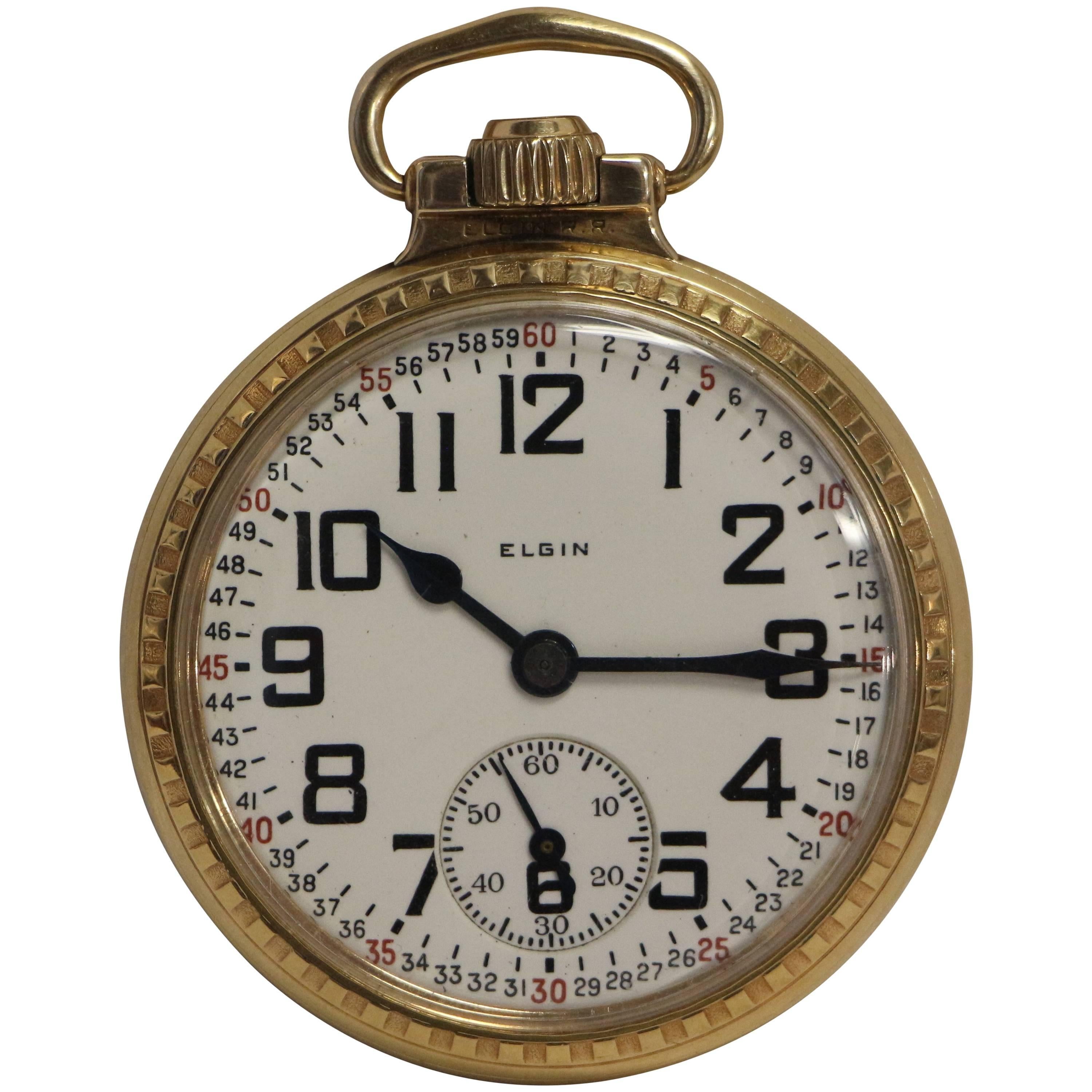 Elgin 21 Jewel B.W. Raymond Railroad Grade Pocket Watch Montgomery Dial