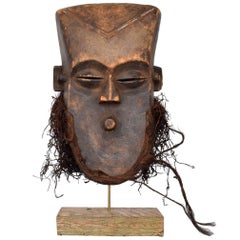 Vintage Lega Mask Bearded Bwami Society