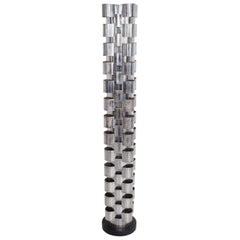 C Jere Chrome Skyscraper Floor Lamp Mid-Century Modern 6