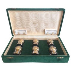 Boxed Set of Six Gucci Champagne Cork Place Card Holders