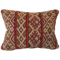 Moroccan Red Berber Tribal Pillow with African Designs Moroccan Red Berber Tribal Pillow with African Designs