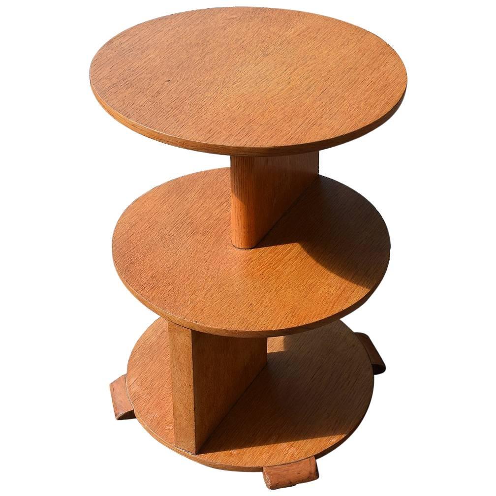 Art Deco High Style Three-Tier Occasional Table