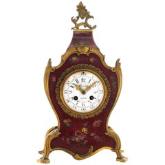 Early 20th Century French Painted Mantel Clock