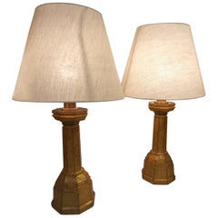 ARTS AND CRAFTS Giltwood Lamps