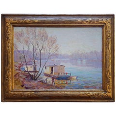 John Elliot Jenkins "Riverboats" Signed, Oil Painting 8