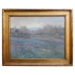 Antique Paul Mersereau "Bluebonnets" Oil Painting