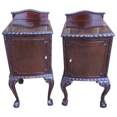 Pair of Antique Mahogany Bedside Cabinets