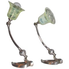 W A S BENSON Silver Plated Lamps