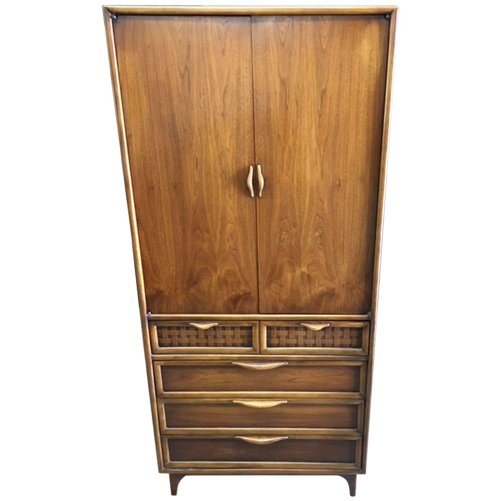 Lane Basketweave Wardrobe High Boy Dresser