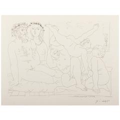 Picasso, Suite Vollard, Sculptor and Modell with a Group of Athletes