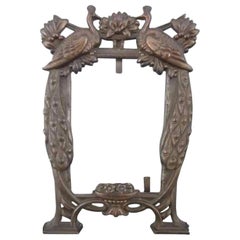 Large Art Nouveau Bronze Photo Frame, France, circa 1920