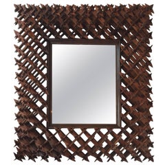 Specchio da parete Crown of Thorns Tramp Art