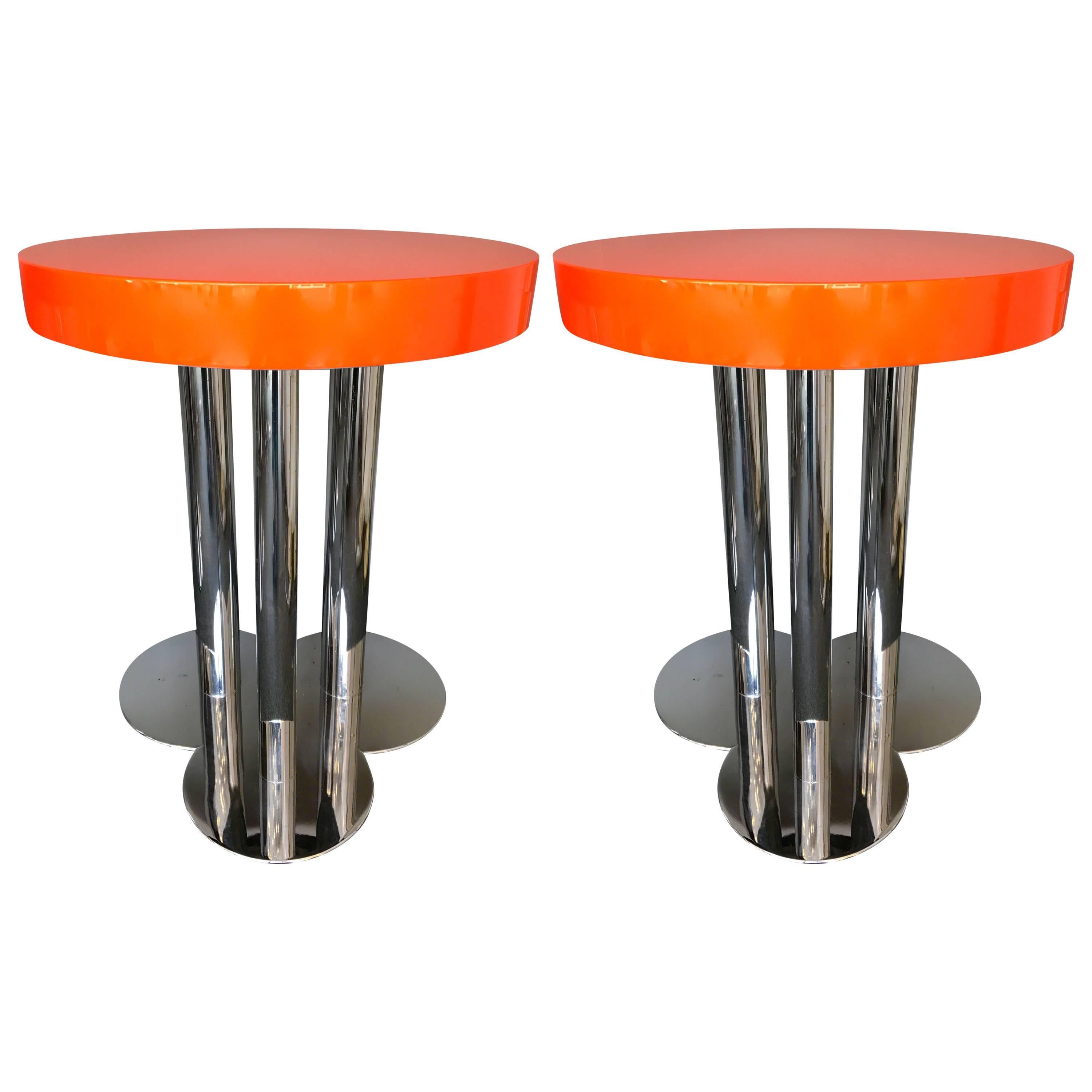 Pair of Side Table Clover Lacquered. Italy, 1970s