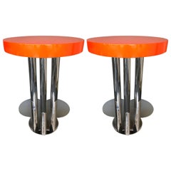 Pair of Side Table Clover Lacquered. Italy, 1970s