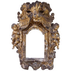 17th Century Italian Gilt Walnut Baroque Frame