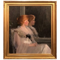 Louise Williams Jackson Oil Painting Profile Portrait of Woman with Reflection 5
