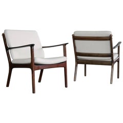 Ole Wanscher Easy Chairs Model PJ112 in Mahogany