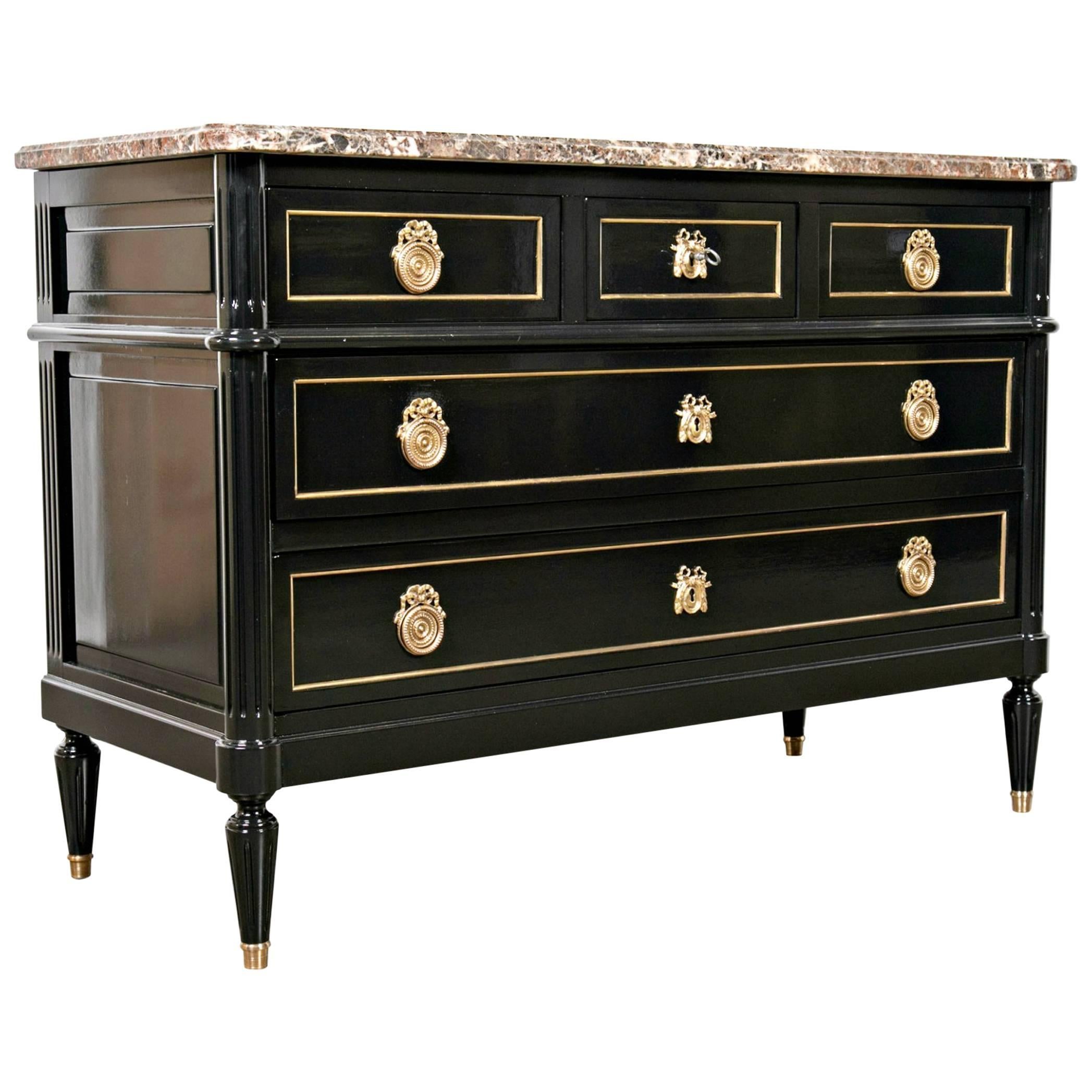 Louis XVI Style Maison Jansen Commode with Marble Top