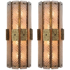 Pair of Mid-Century Modern Style Murano Glass Wall Sconces