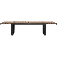 Roda Spinnaker Extendable Dining Table for Outdoor/Indoor Use in Teak and Steel
